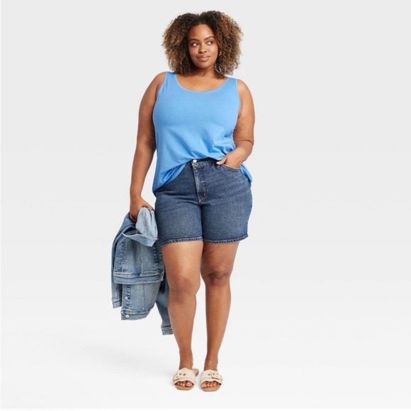 Women's High-Waisted Bermuda Jean
Shorts - Ava & Viv™. Plus Size 26. NWT! - Picture 6 of 6